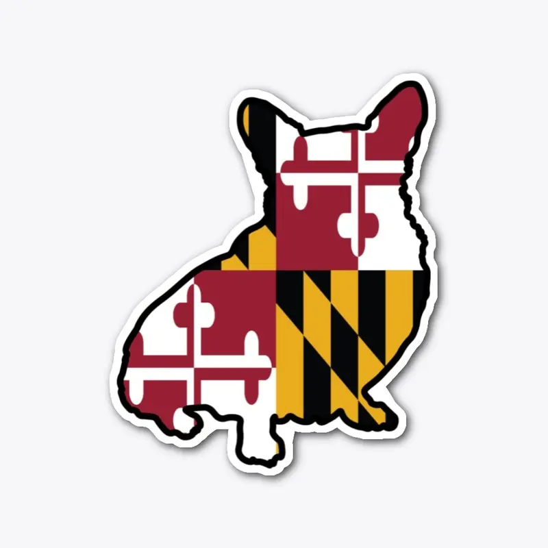 Maryland Flag Corgi