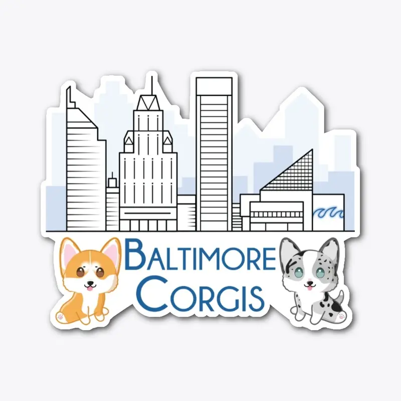 Baltimore Cityscape Corgis (Day)